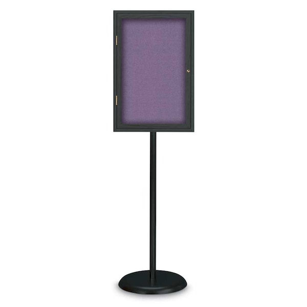 Corkboard, Double Door, Radius Frame, 60x36", Satin/Surf